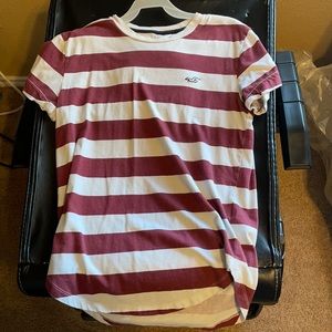 Xs Hollister Red and white striped shirt